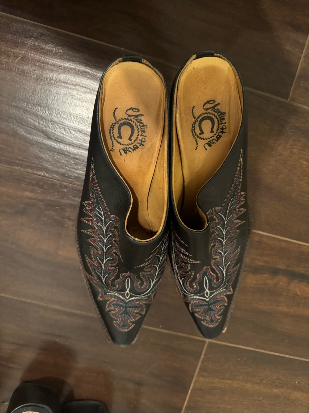 CHARLIE 1 HORSE by Lucchese 16030 Black Mule Booties